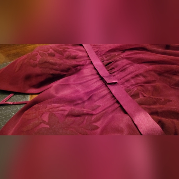 GALINA SIGNATURE || Burgandy Wine Half Wrap Formal Gown - Women's Sz 14 - Picture 6 of 16